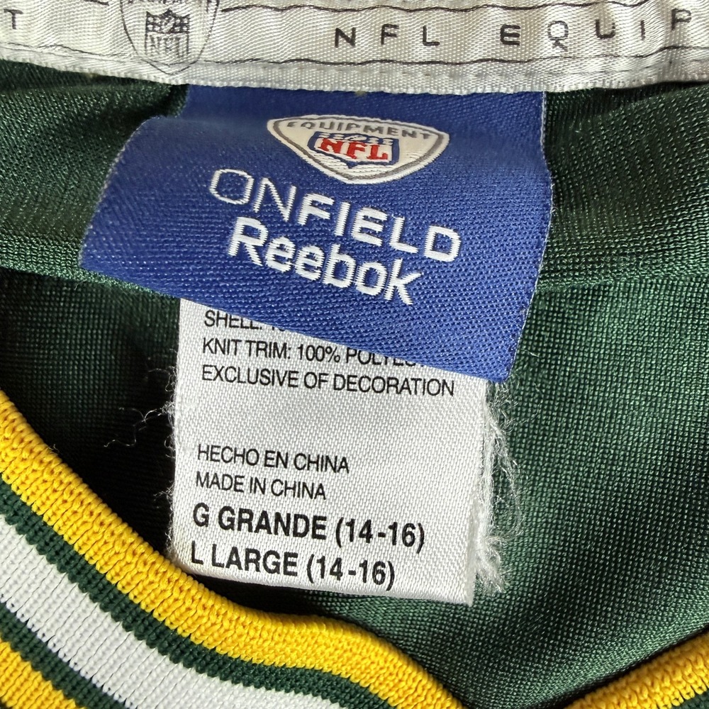 VTG Reebok Green Bay Packers Youth L Green Donald Driver 80 NFL Onfield NFL 00s - Picture 2 of 10